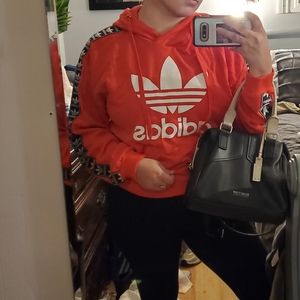 Adidas red hoodies sweater